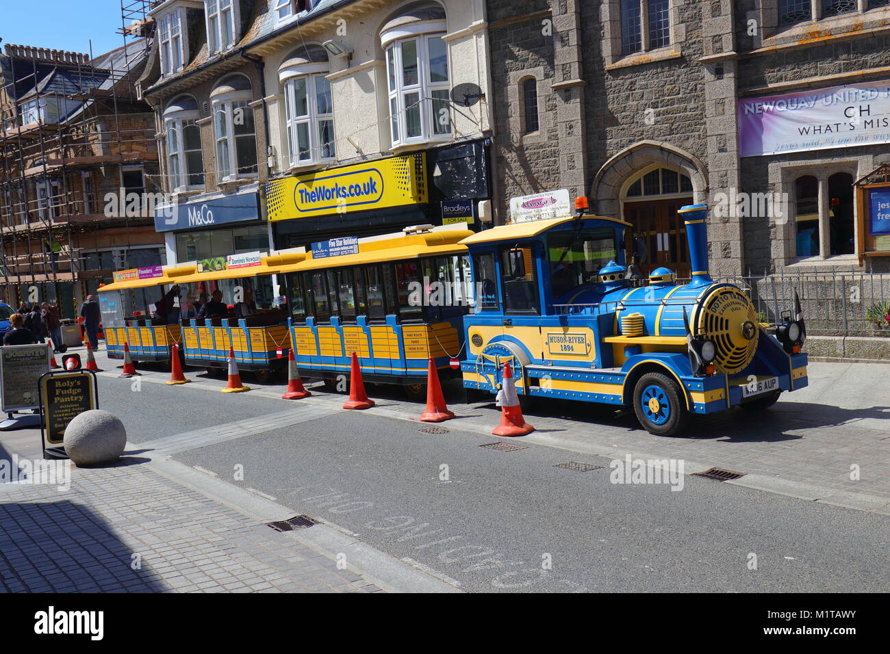 Newquay Road Train Stock Photo Alamy