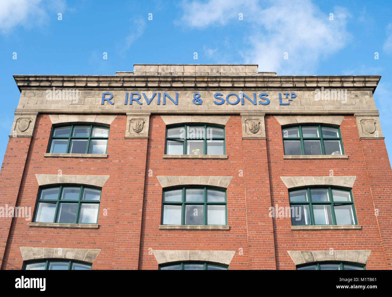 The grade II listed Irvin office building , now apartments, in North Shields, north east England, UK Stock Photo