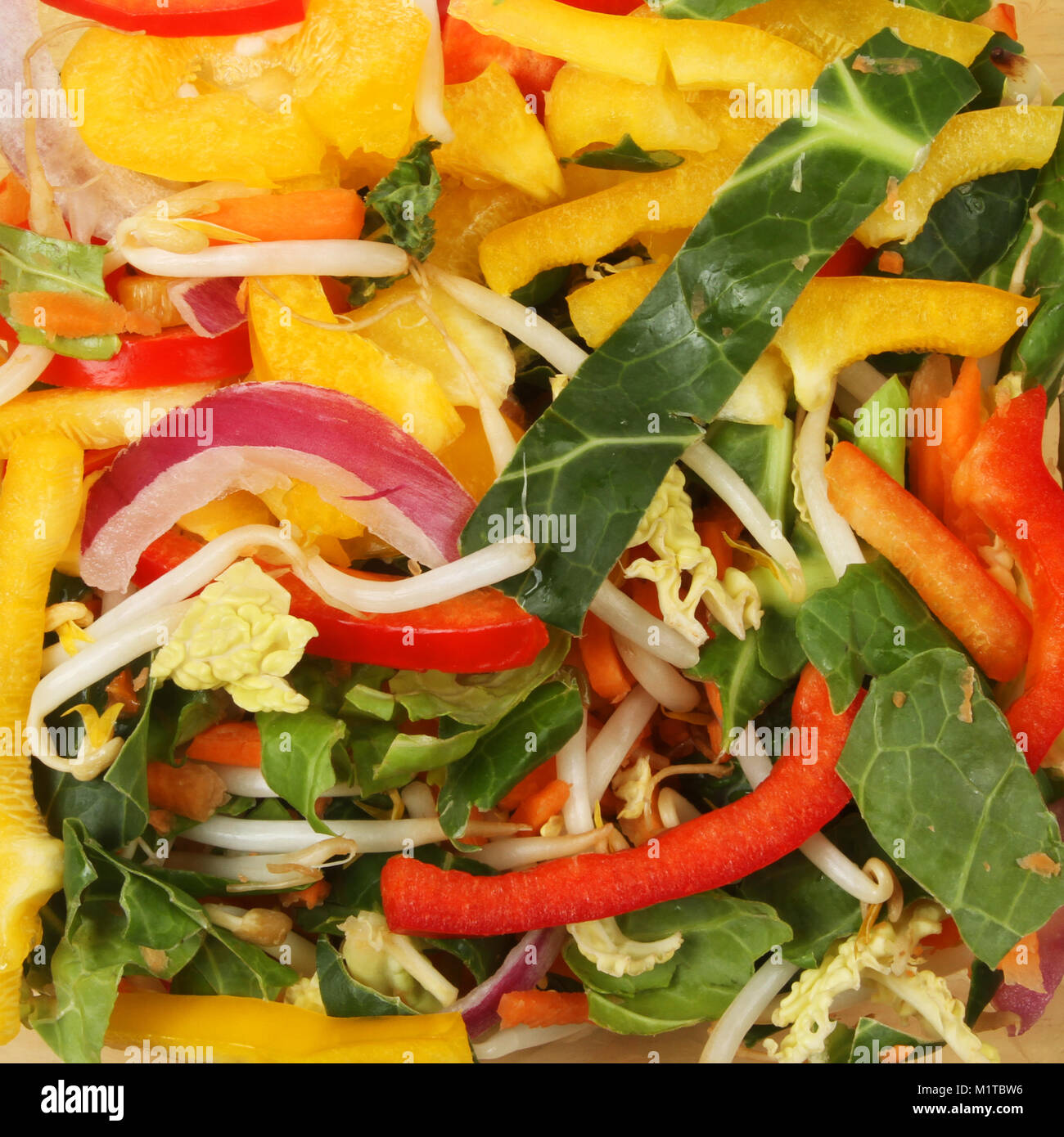 Closeup of stir fry vegetables Stock Photo