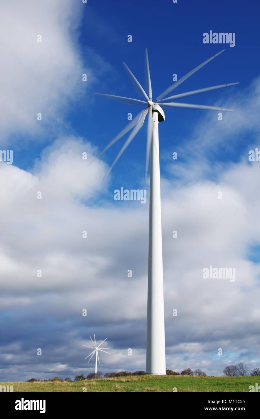 Wind Turbine Landscape rotation Stock Photo