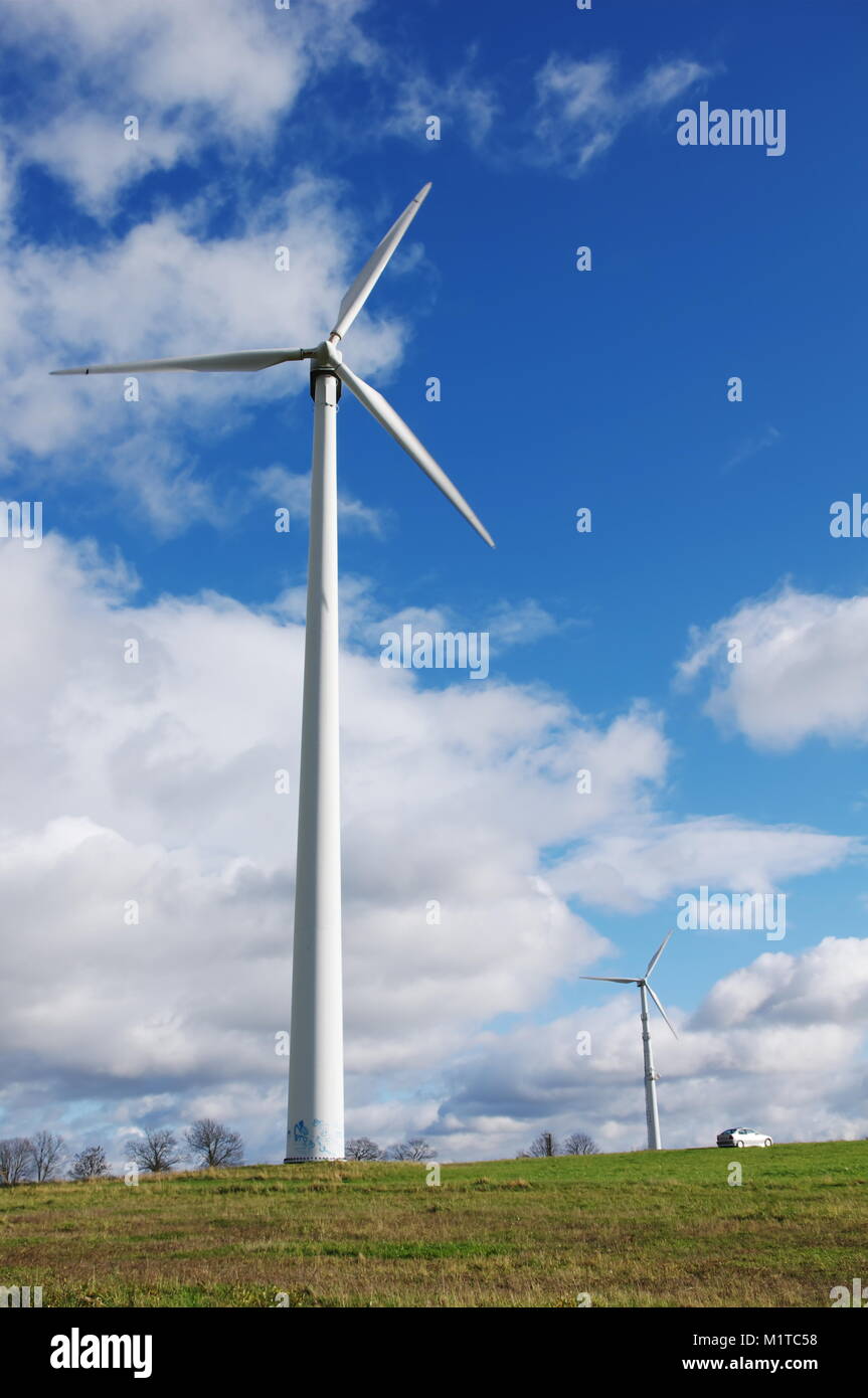 Wind Turbine Landscape rotation Stock Photo