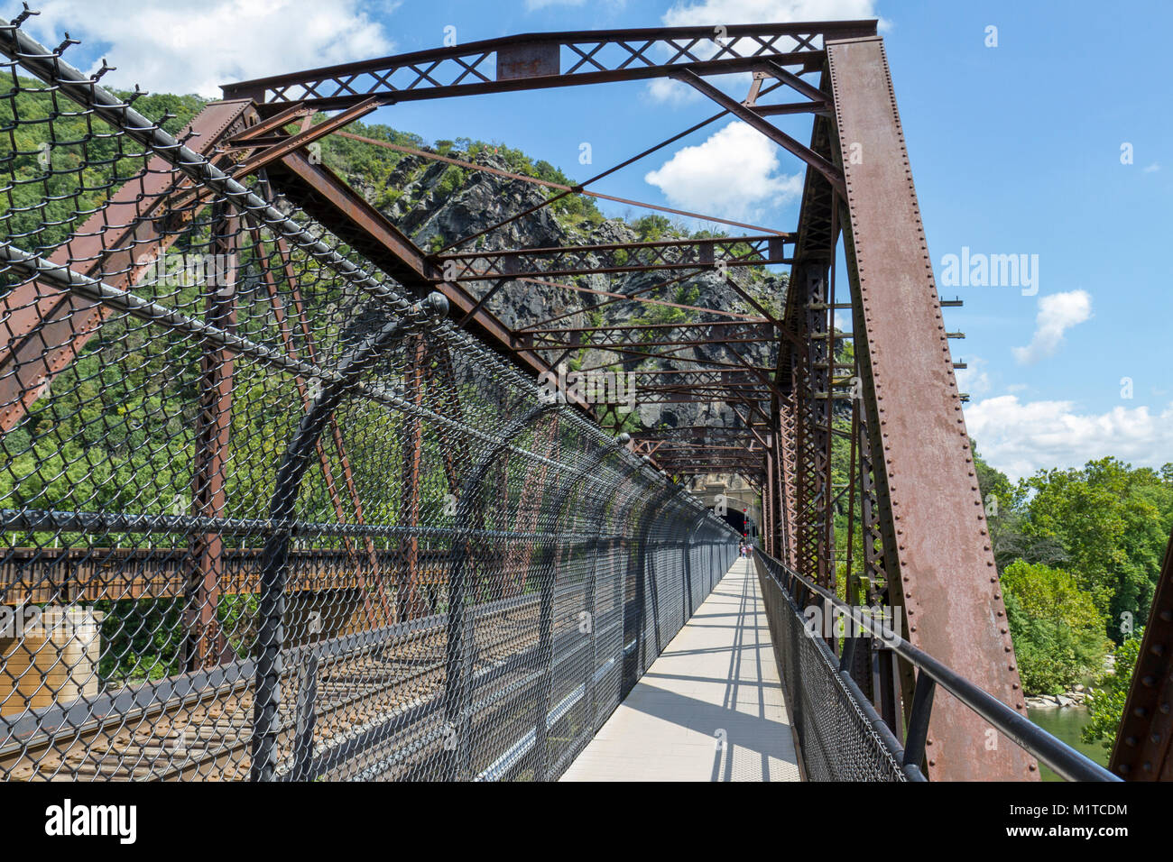 The Baltimore & Ohio Railroad Crossing, Potomac River, West Virginia, United States. Stock Photo
