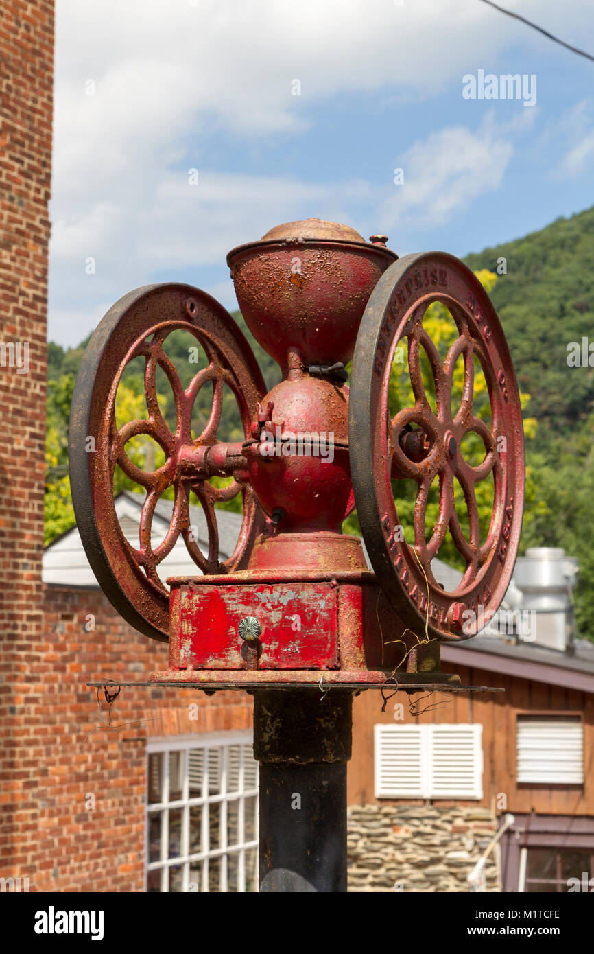 Coffee grinder on display in Harper's Ferry National Historic Park