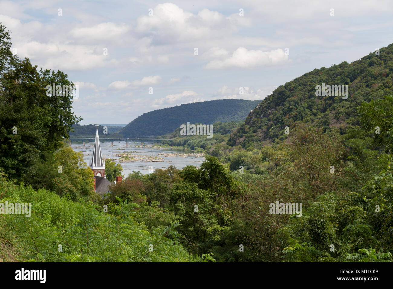 The view from the Jefferson Rock outlook, Harpers Ferry, West Virginia