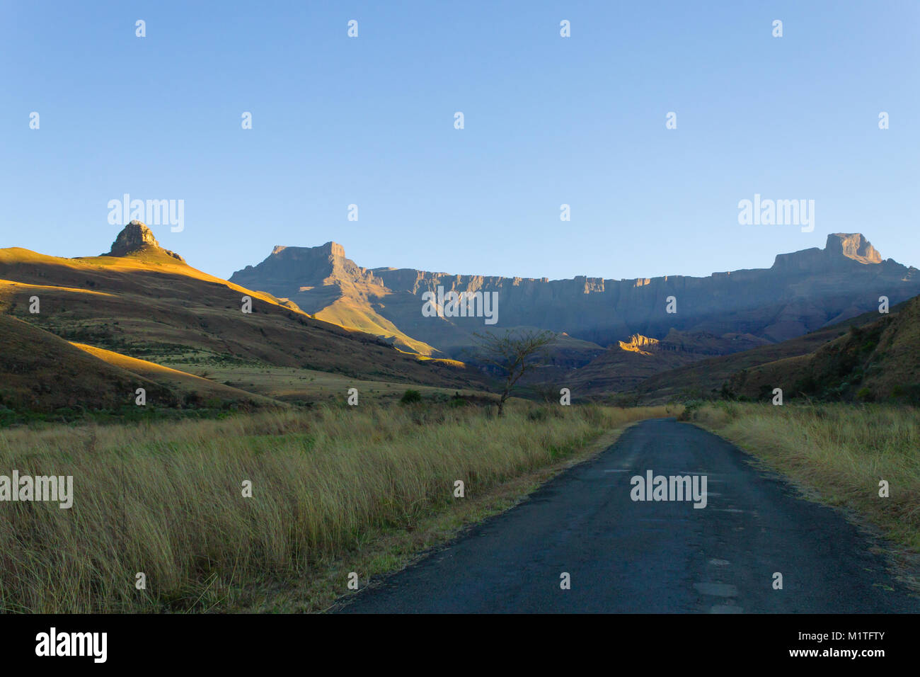 South African landmark, Amphitheatre from Royal Natal National Park ...