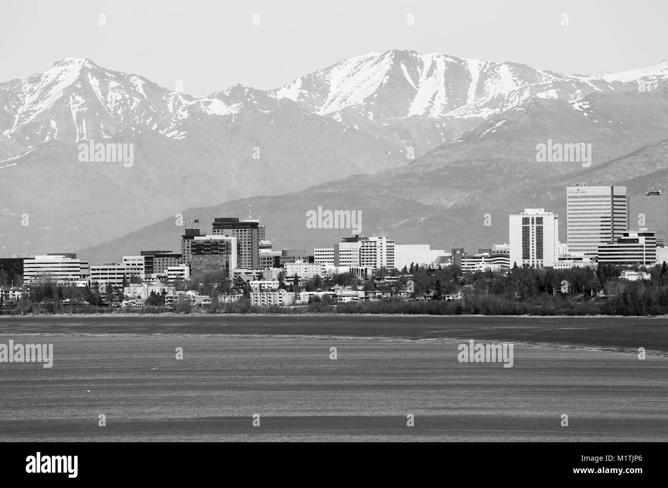 Anchorage office buildings Black and White Stock Photos & Images Alamy