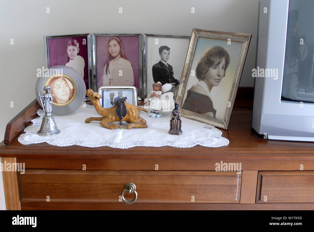 photo family, still life of family framed photos Stock Photo