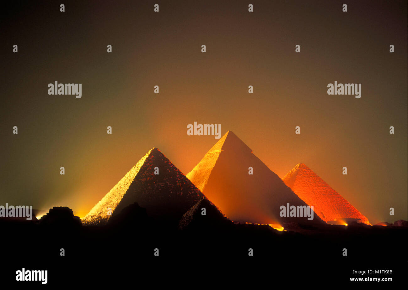 Light show giza pyramids hi-res stock photography and images - Alamy