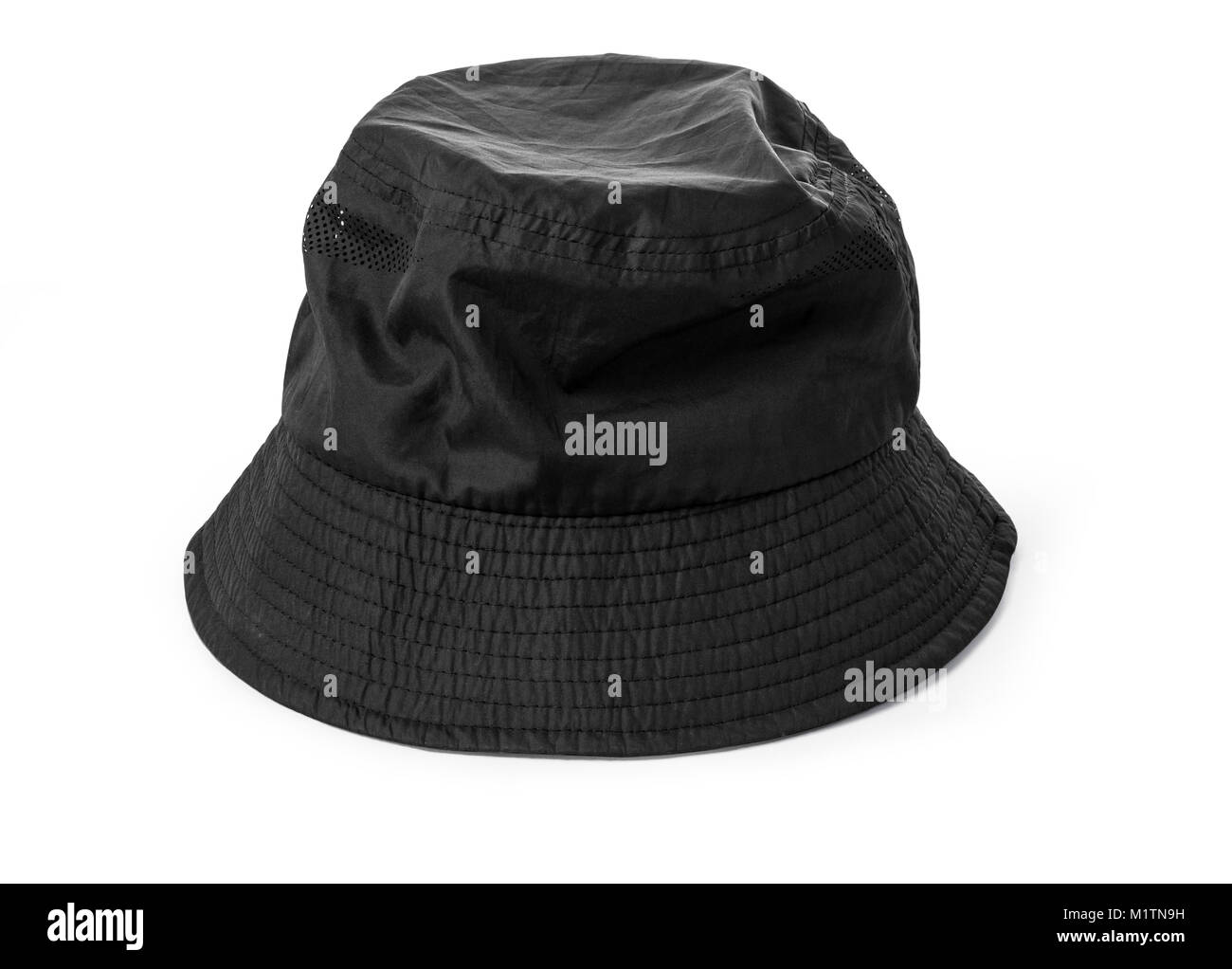 blank black bucket hat