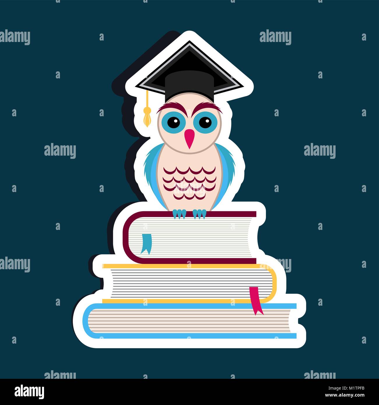 Owl with graduation hat hi-res stock photography and images - Alamy