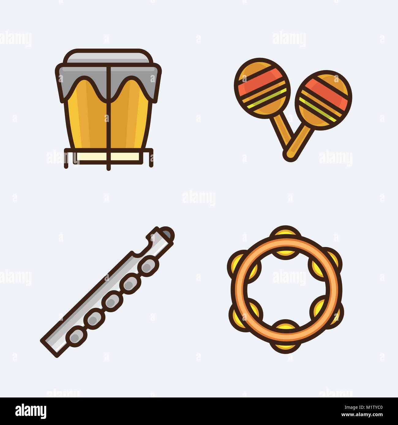 Vector- flat icon set. concept for honey bee, flowers, gift set, traditional food and so on.056 Stock Vector