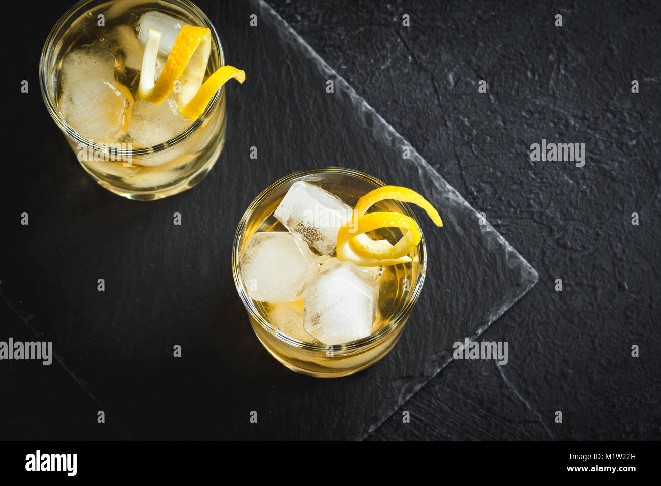 Cocktail, lemon twist, ice hires stock photography and images Alamy