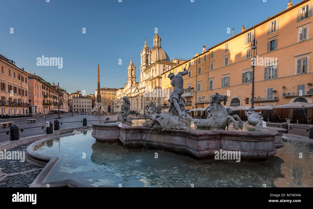 Piazza Navona is one of the largest and most beautiful piazza squares