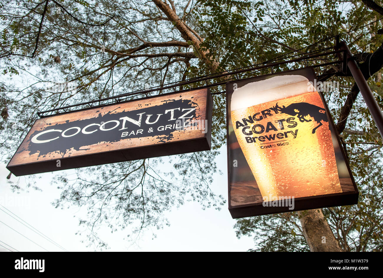 Coconutz Bar Playa Coco Costa Rica Stock Photo Alamy