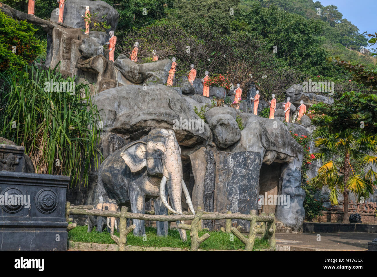 Dambulla cave temple, Matale, Central Province, Sri Lanka, Asia Stock Photo