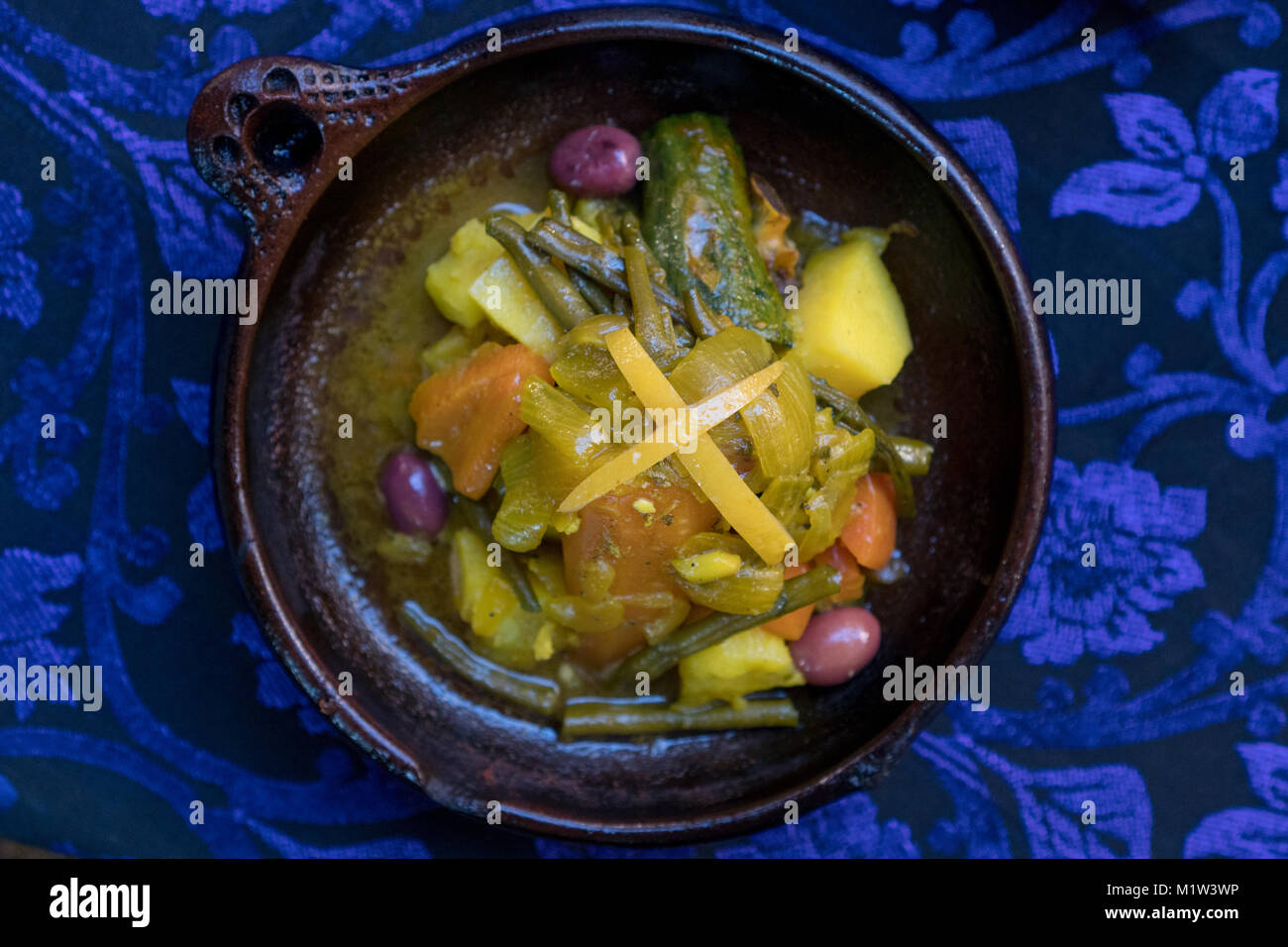 Hot Vegetable tagine, traditional meal in Morocco Stock Photo Alamy