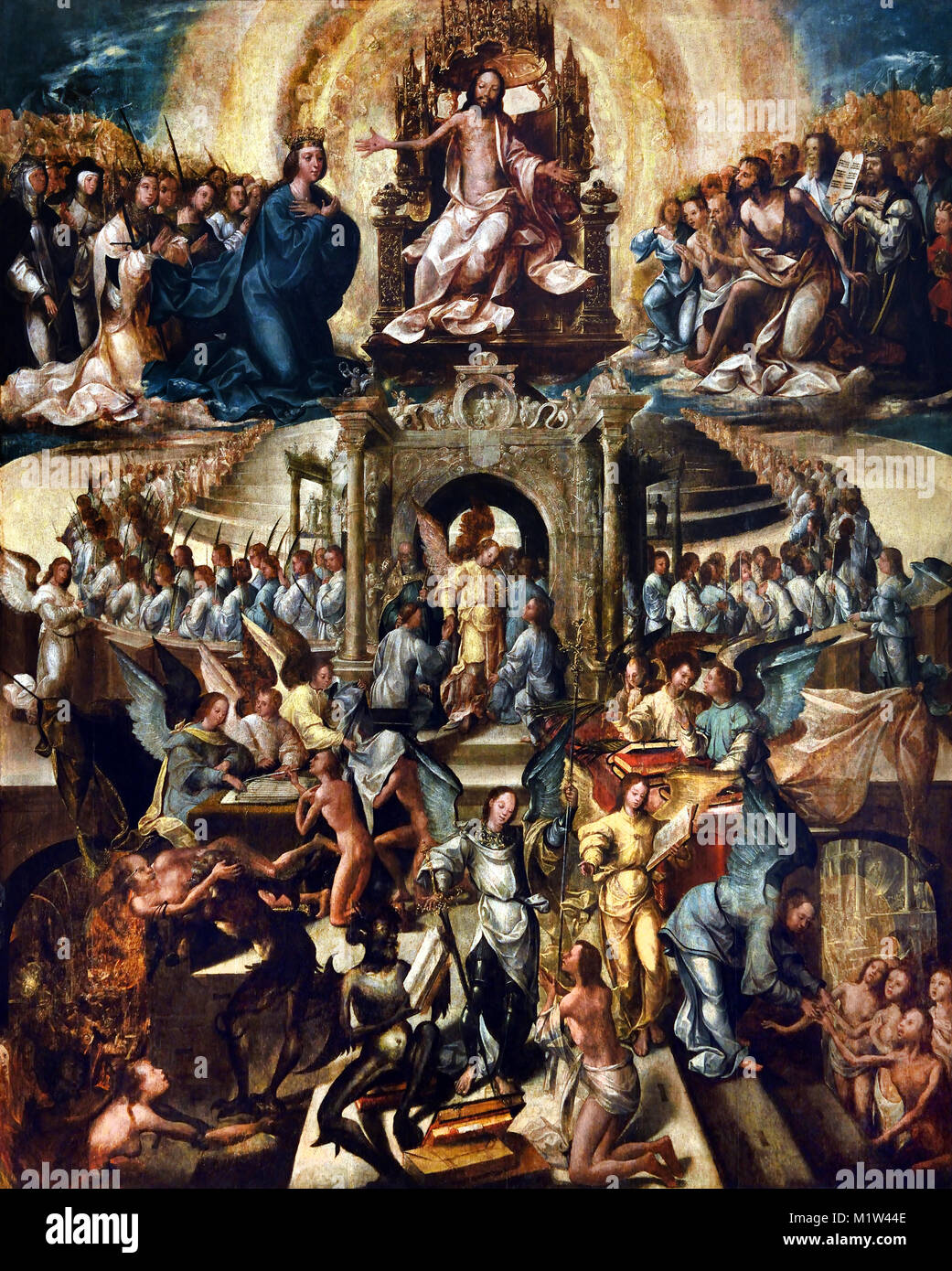 Universal Judgment (1540-50)  master of 1549 16th-century Portugal, Portuguese, ( Last Judgment, Final Judgment, Day of Judgment, Judgment Day, Doomsday,  The Day of the Lord  ) Stock Photo