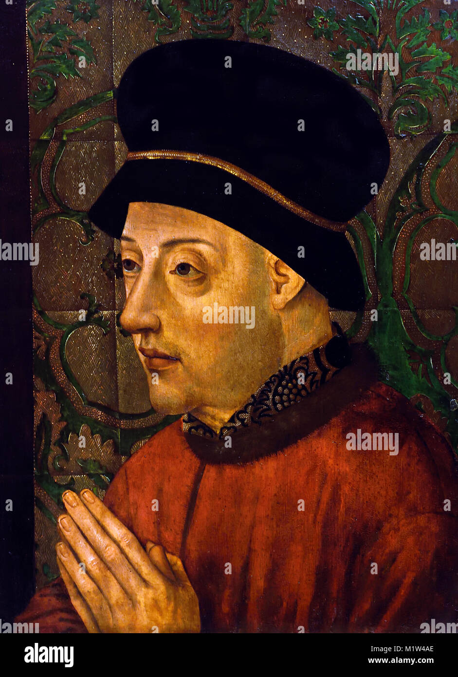 King John I - João I King 1357 – 1433 was King of Portugal and the Algarve in 1435 unknown Master 15th-century Portugal, Portuguese, Stock Photo