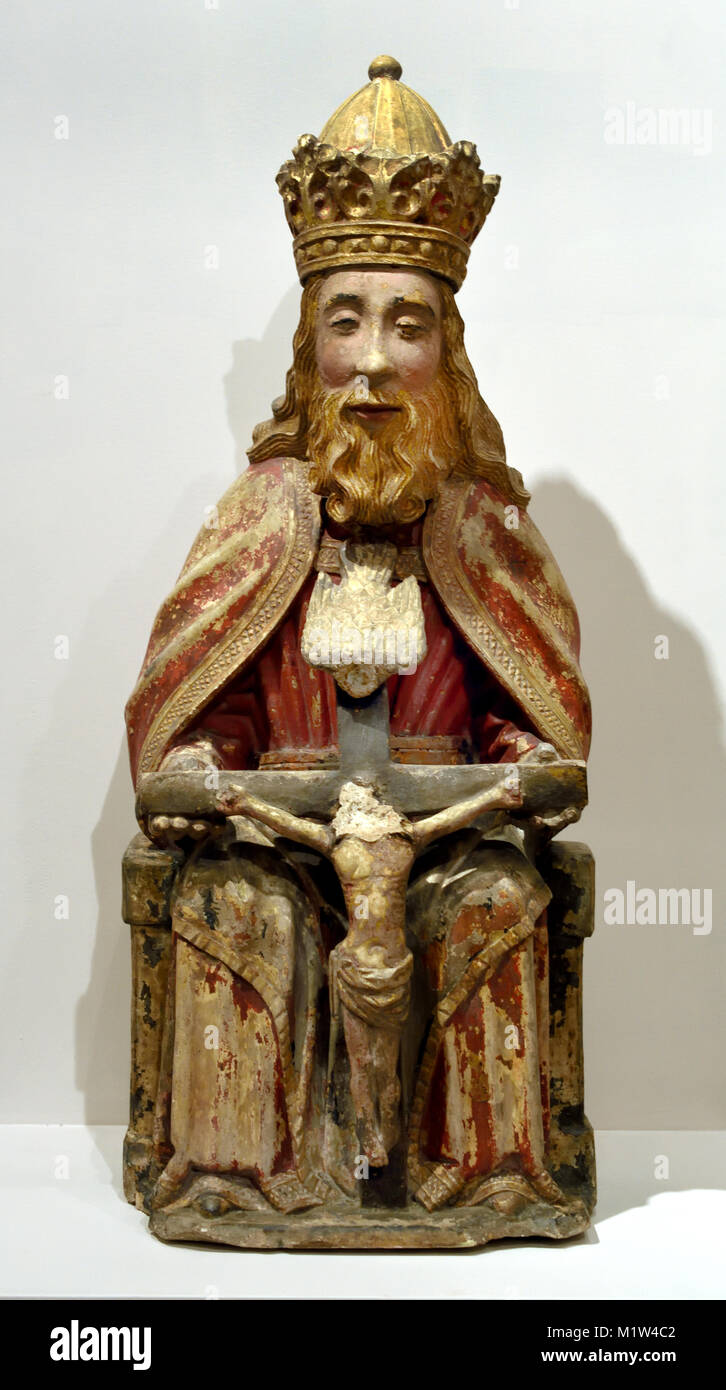 Diogo Pires il vecchio - Diogo Pires the old , Santissima Trinità, Holy Trinity ,1475 Iberian, Portuguese, Portugal, Stock Photo