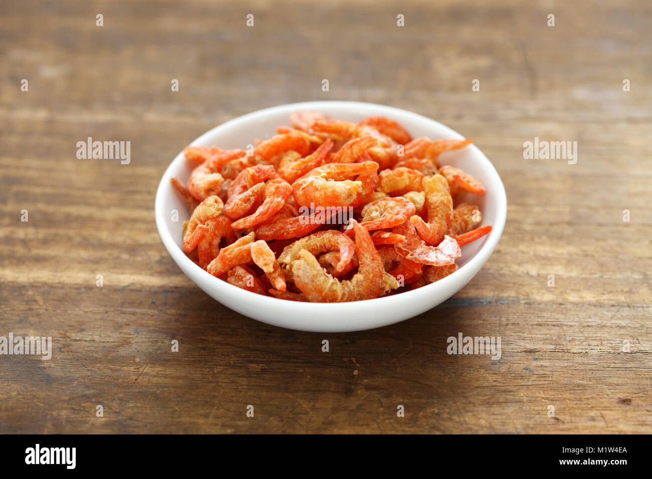 dried shrimp in bowl isolated Stock Photo Alamy
