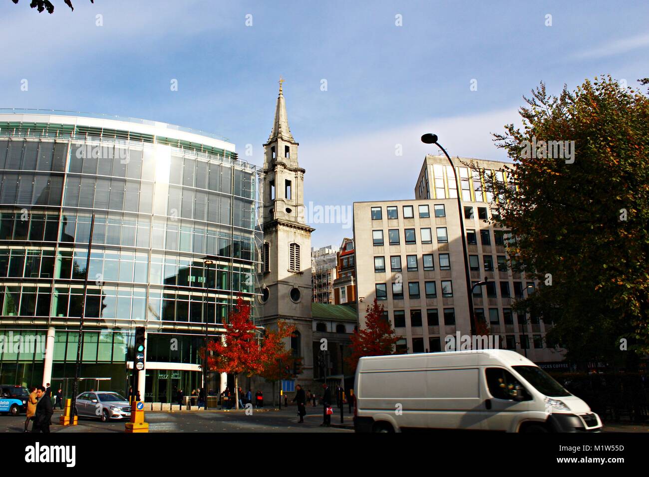 A view of the church Saint Vedast Foster Lane in London Uk Stock Photo