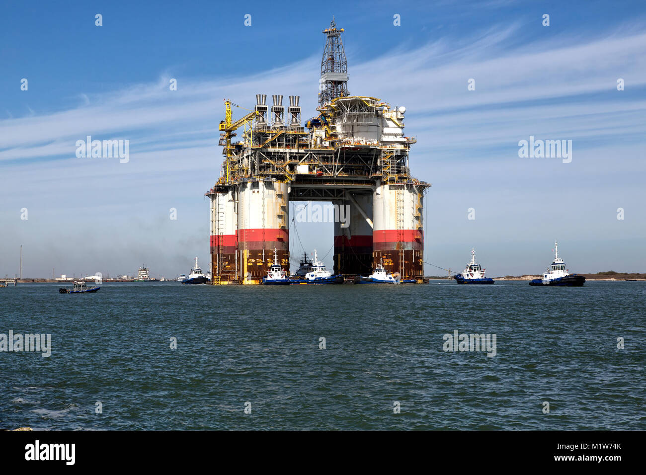 'Big Foot'  Chevron's Offshore Deep Ocean Platform, oil & natural gas platform drill rig. Stock Photo