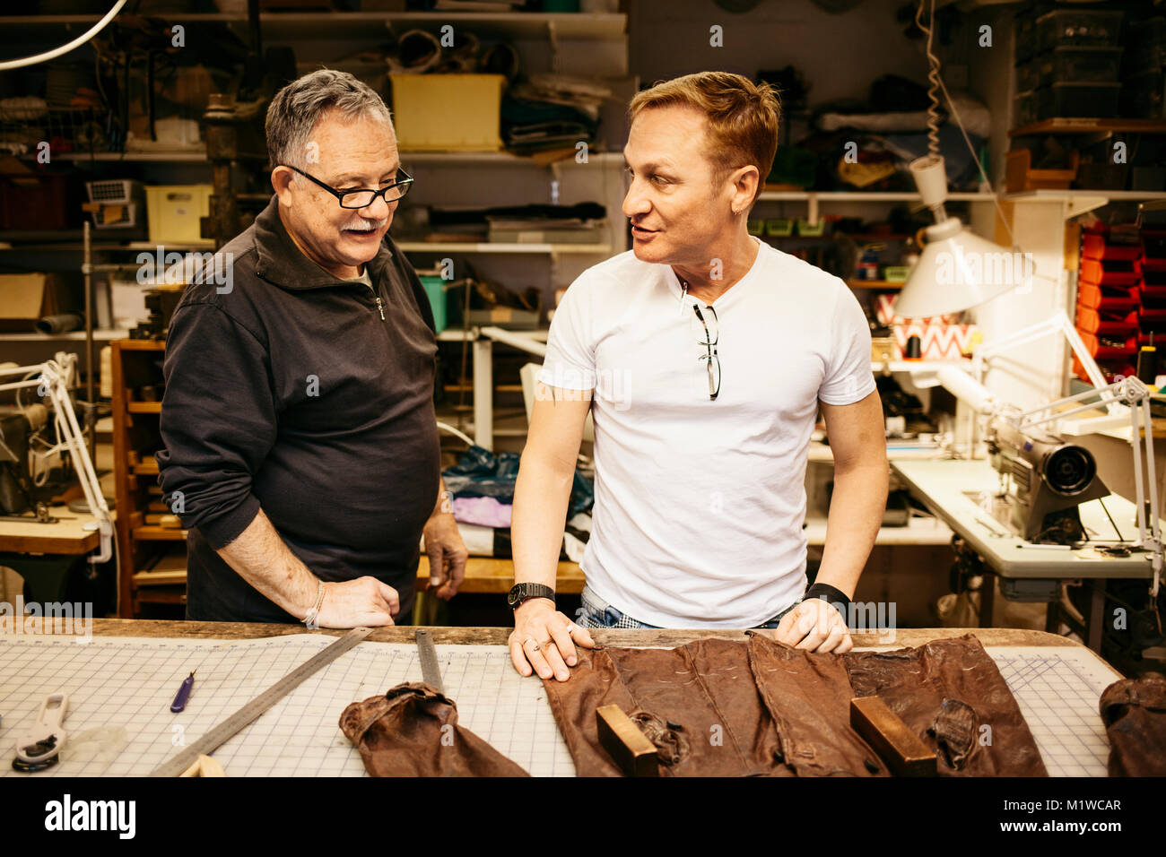Man in leather Stock Photo Alamy