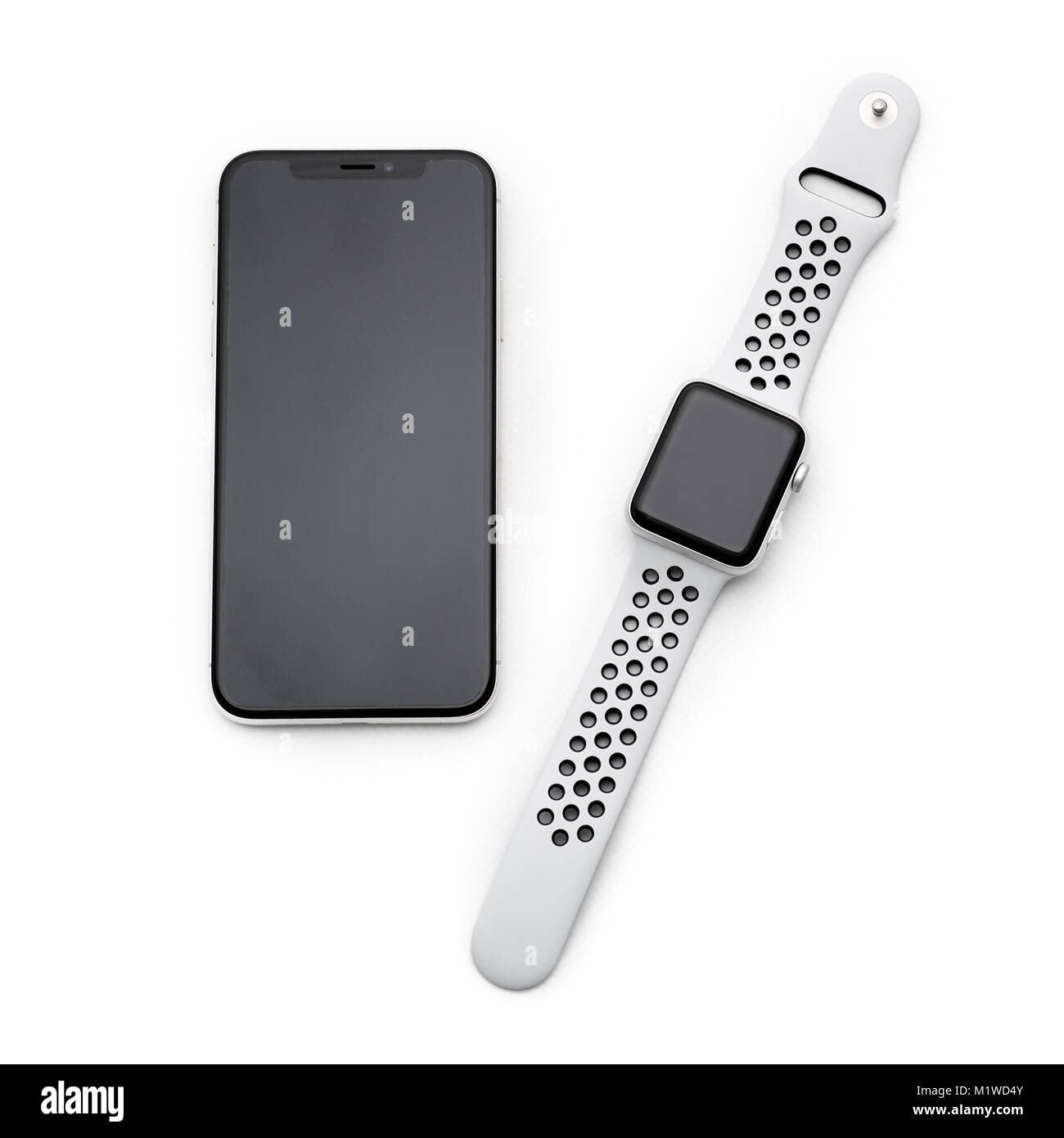 New iPhone X 10 on a white background, studio shot Stock Photo - Alamy