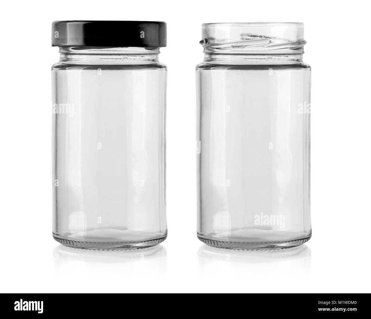 empty spice jars isolated on a white background Stock Photo - Alamy