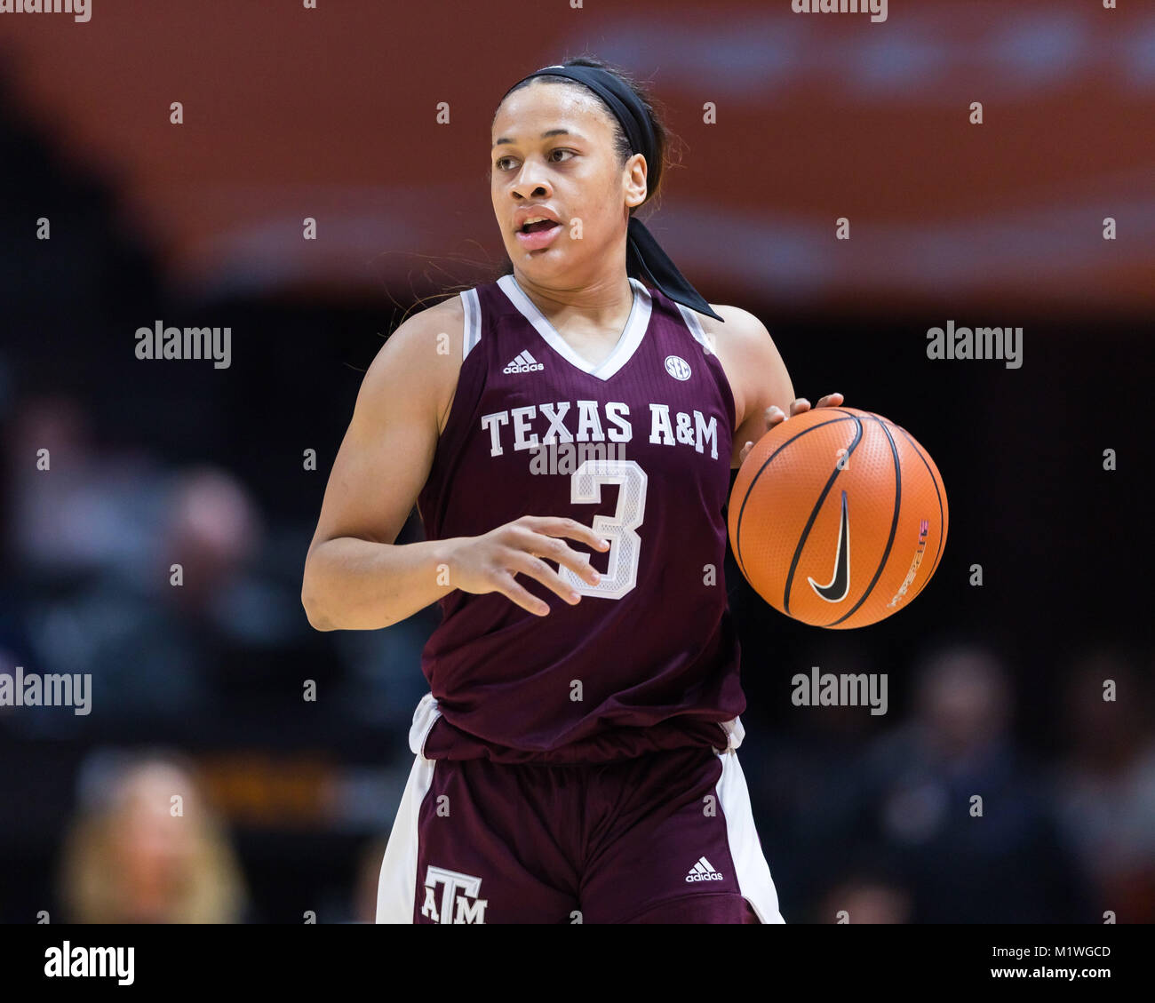 February 1, 2018 Chennedy Carter 3 of the Texas A&M Aggies brings the