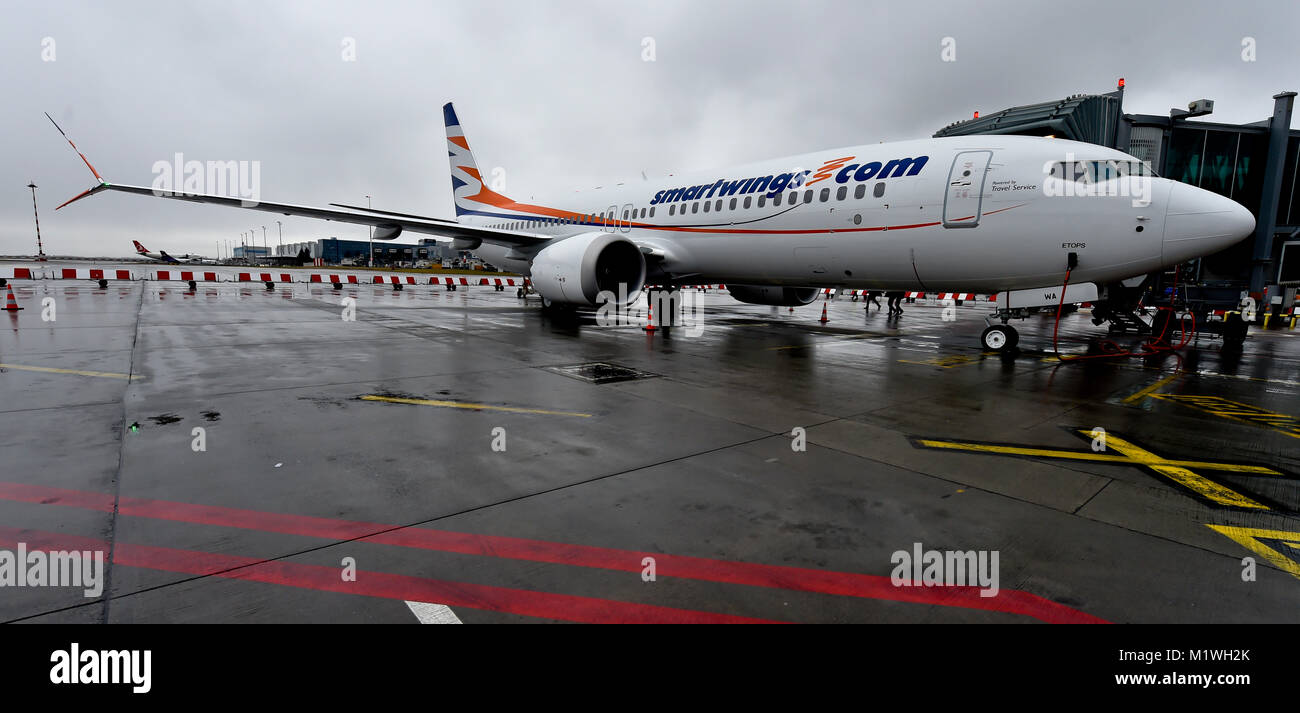 Prague, Czech Republic. 1st Feb, 2018. Czech charter airline Travel