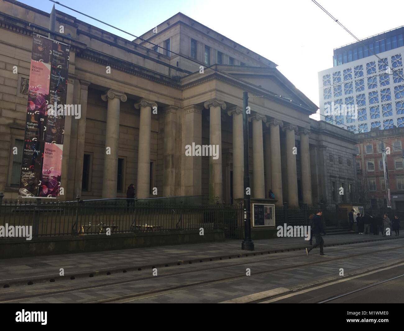 Manchester, England, 02 Febuary 2018. Exterior view of the Manchester Art Gallery in Manchester, England, 02 Febuary 2018. The art gallery removed the painting 'Hylas and the Nymphs' (1896) by John William Waterhouse from its exhibition due to its depiction of women - triggering a storm of indignation. Photo: Britta Schultejans/dpa Credit: dpa picture alliance/Alamy Live News Stock Photo