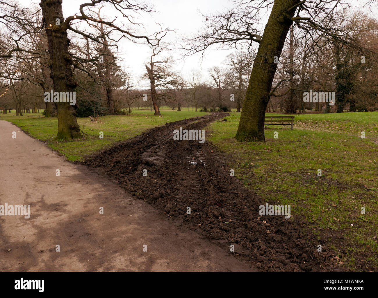 Contractors cause severe damage to Beckenham Place Park, during the