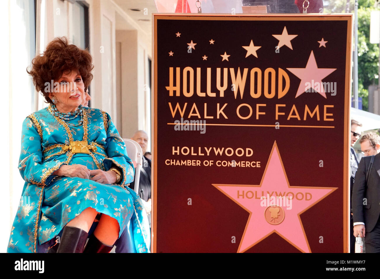 Gina Lollobrigida is honored with a star on The Hollywood Walk Of Fame ...