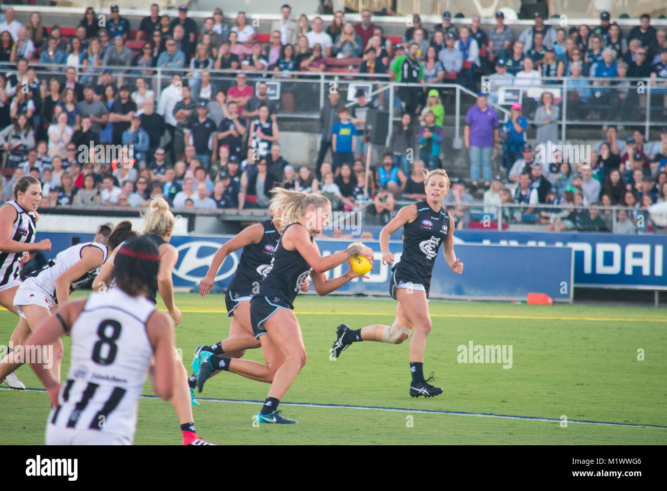 Melbourne, Australia. 2nd February, 2018. AFLW Round 1 Collingwood vs Carlton. Lucy Rock/ Alamy Live News Stock Photo