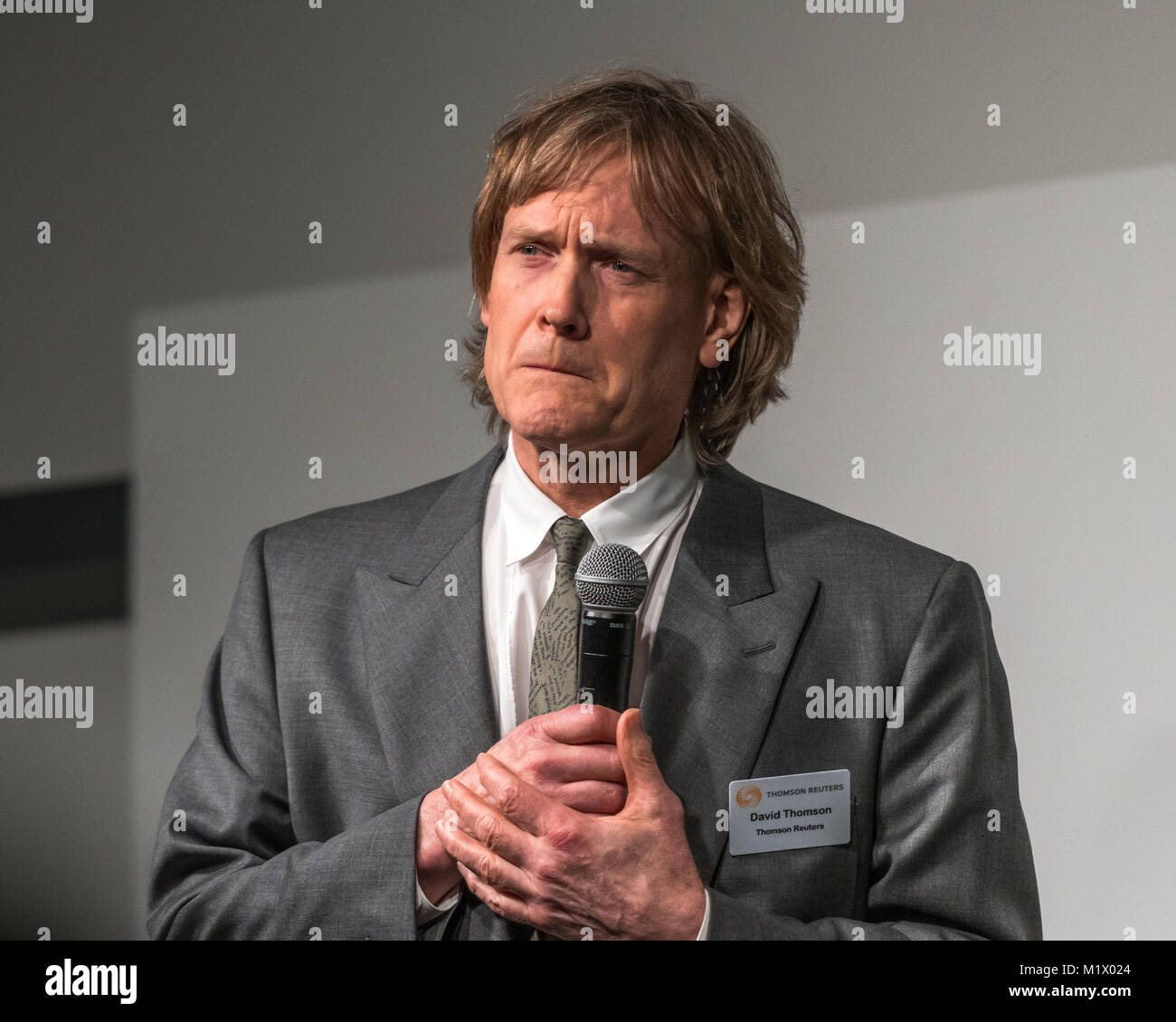 New York, USA, 5 Dec 2016. Thomson Reuters chairman David Thomson, 3rd Baron of Fleet speaks at an event in New York city.. Enrique Shore/Alamy Stock Photo