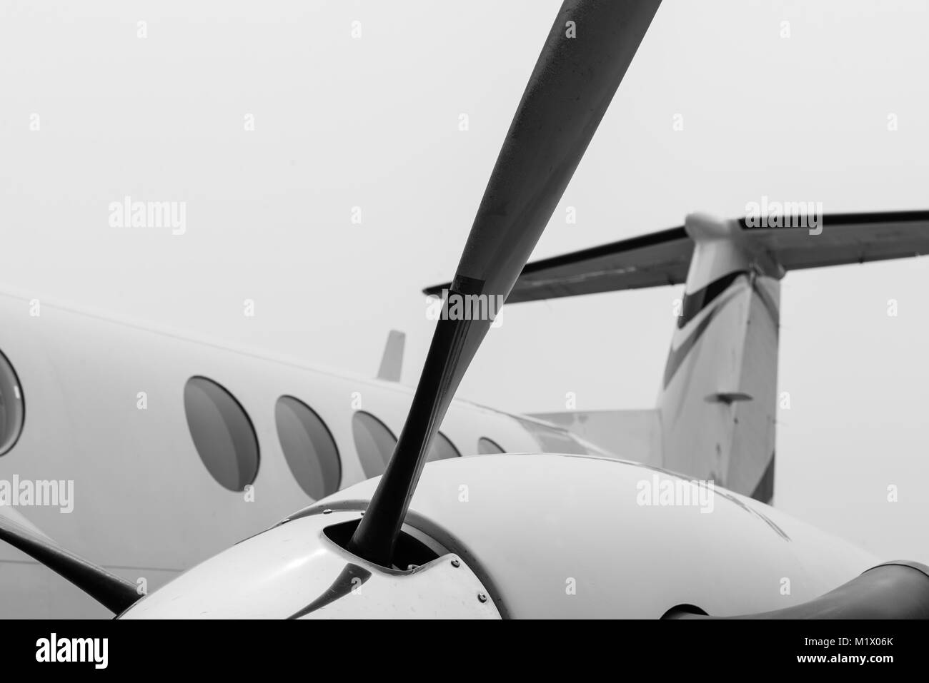 Aircraft tail engine Black and White Stock Photos & Images - Alamy