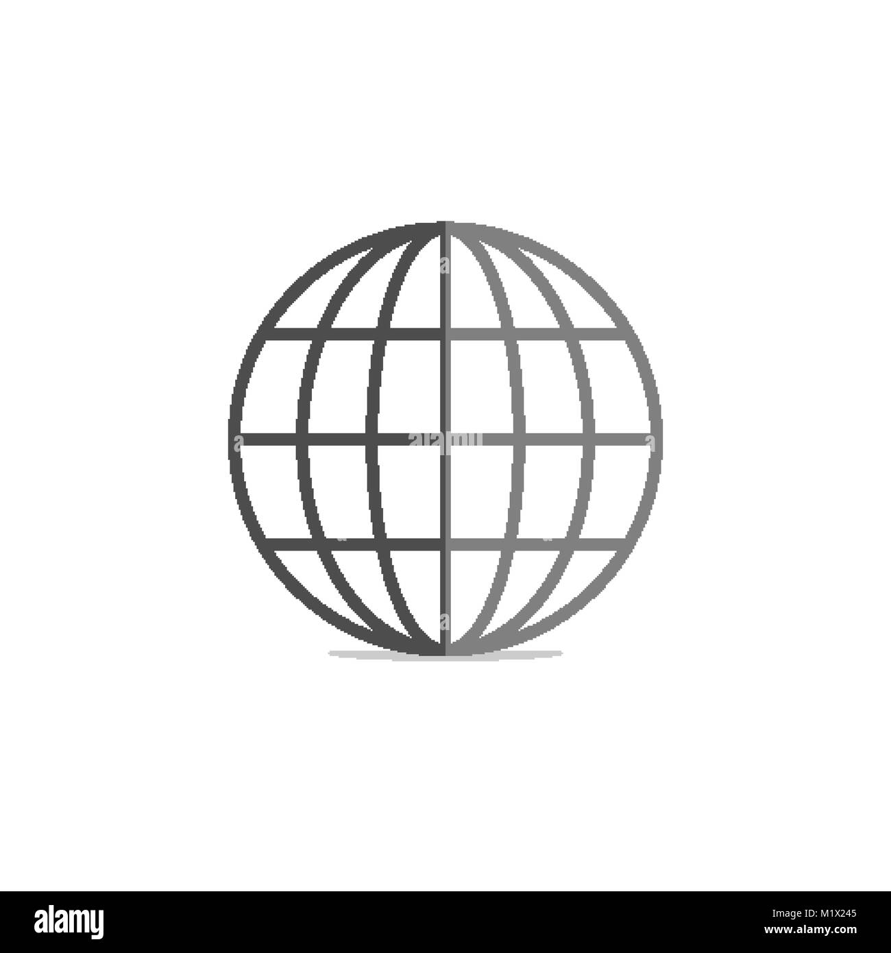 Worldwide internet favicon. Globe sign. Planet icon for sites Stock Vector