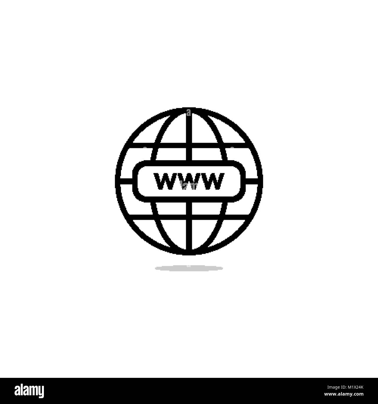 WWW internet favicon icon illustration for design Stock Vector Image ...