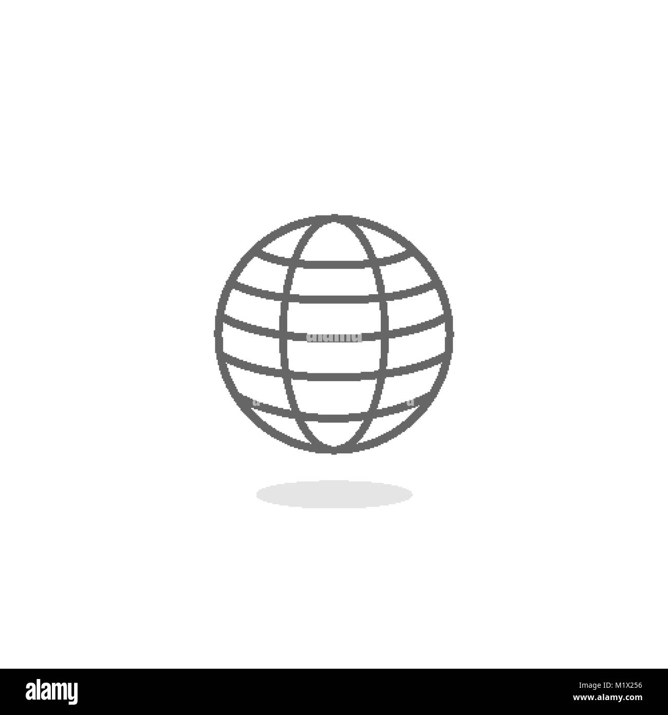 Worldwide internet icon. Globe sign. Planet favicon for sites Stock Vector  Image & Art - Alamy