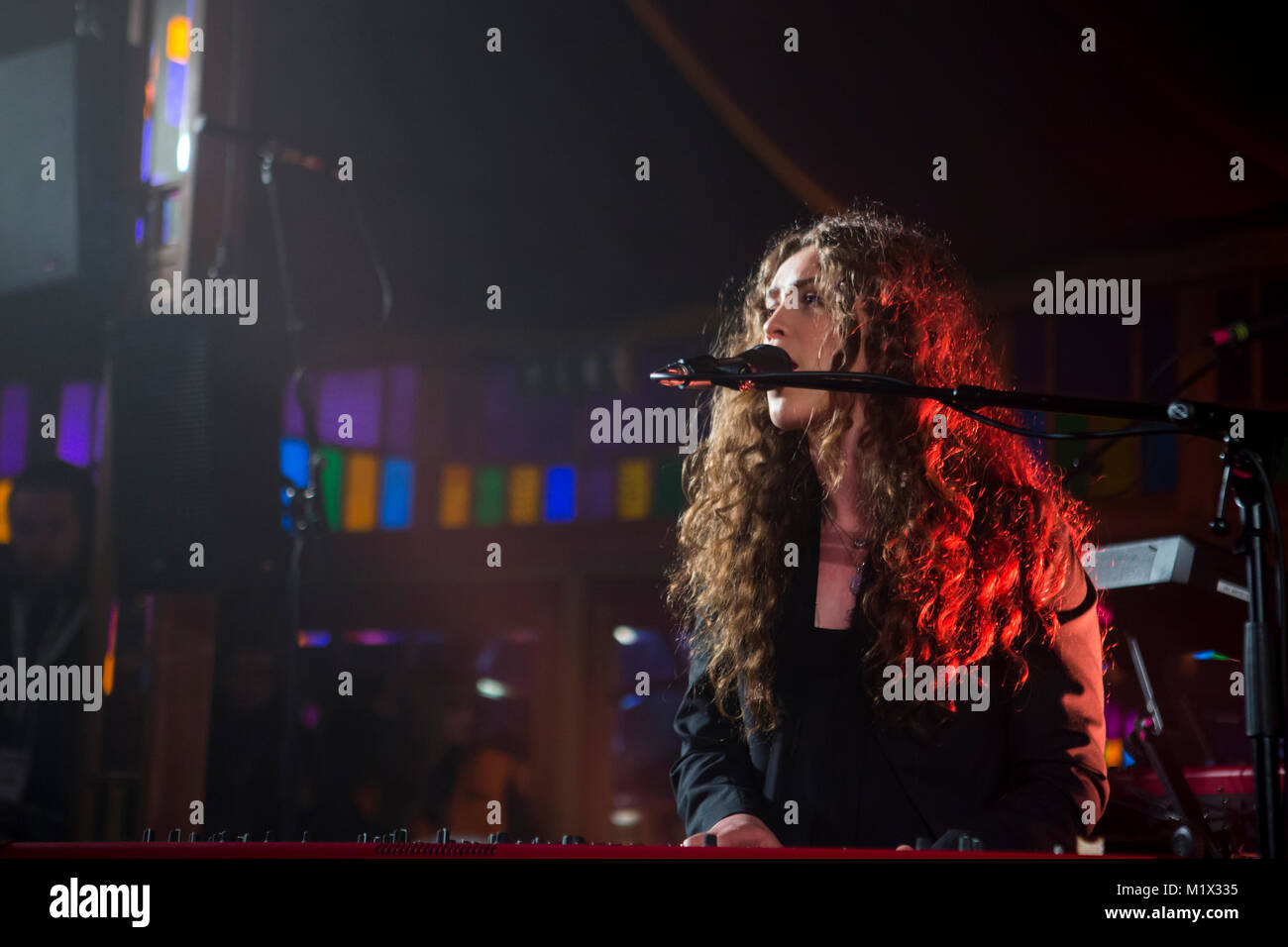 The English singer and songwriter Rae Morris performs a live concert at ...
