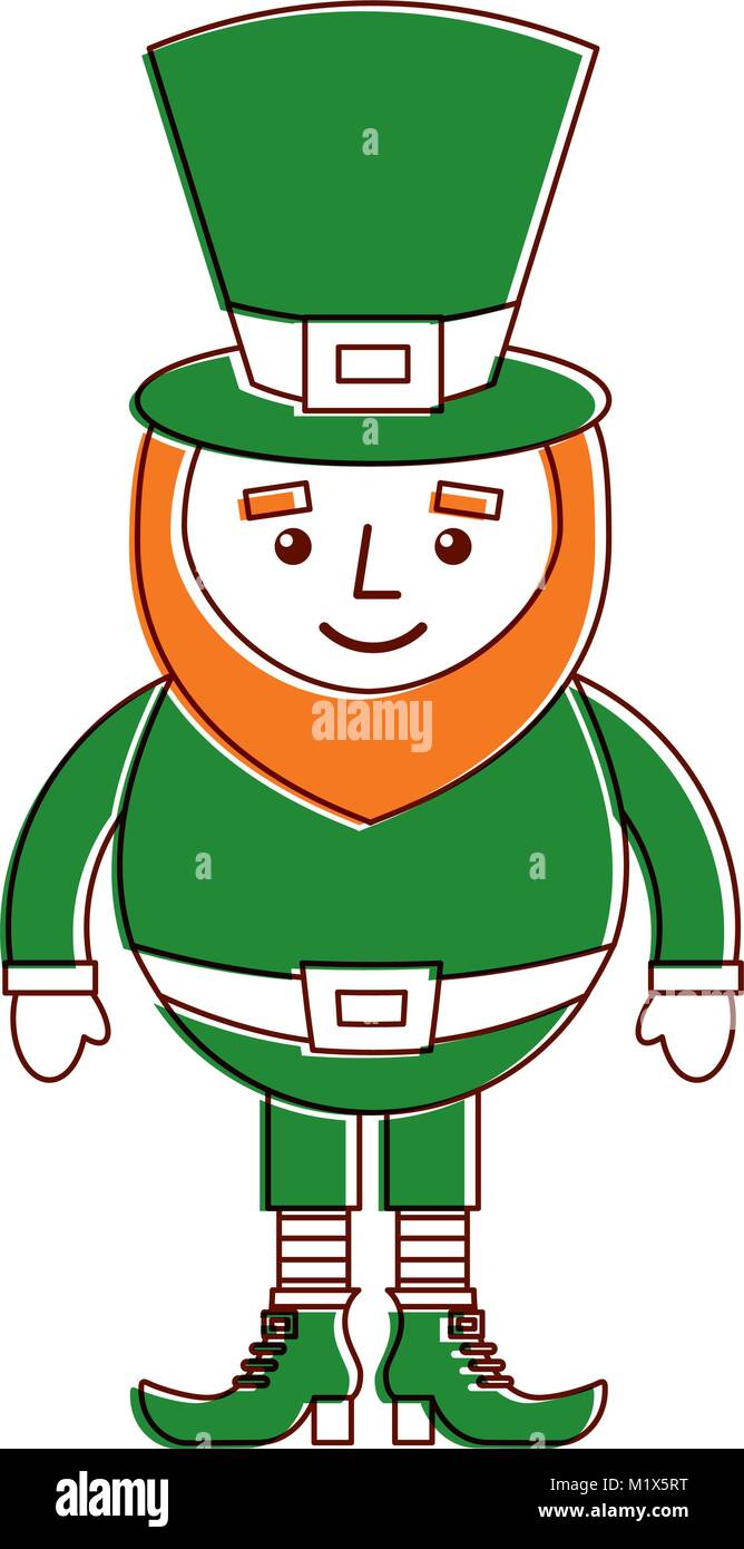 smiling leprechaun cartoon st patricks day character Stock Vector Image ...