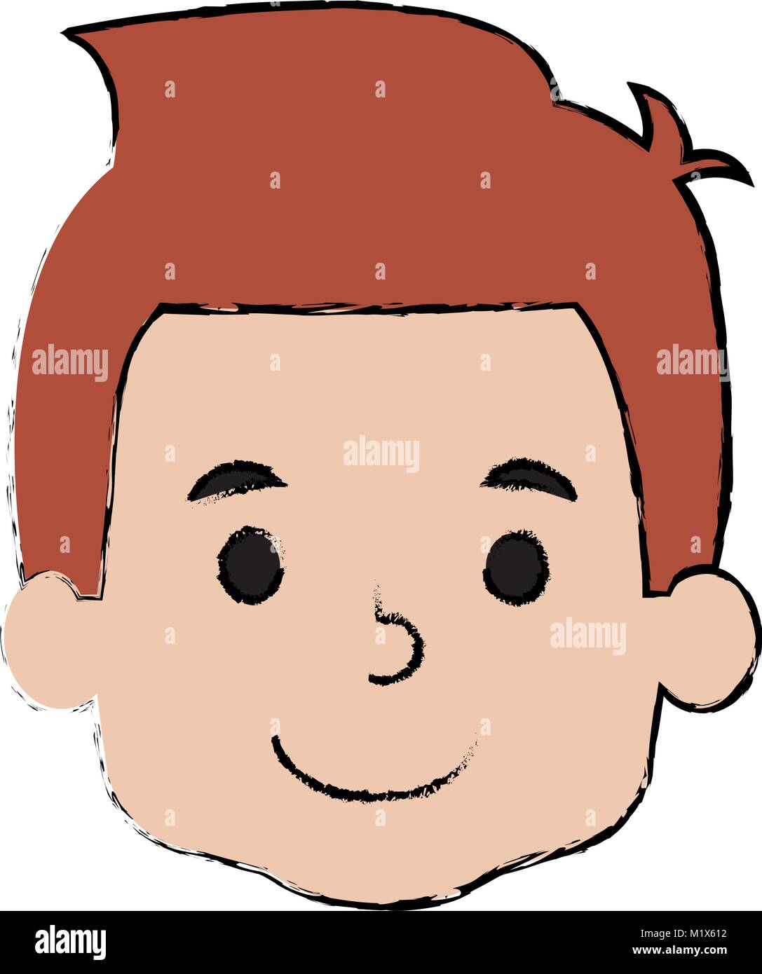 cute and little boy head Stock Vector Image & Art - Alamy