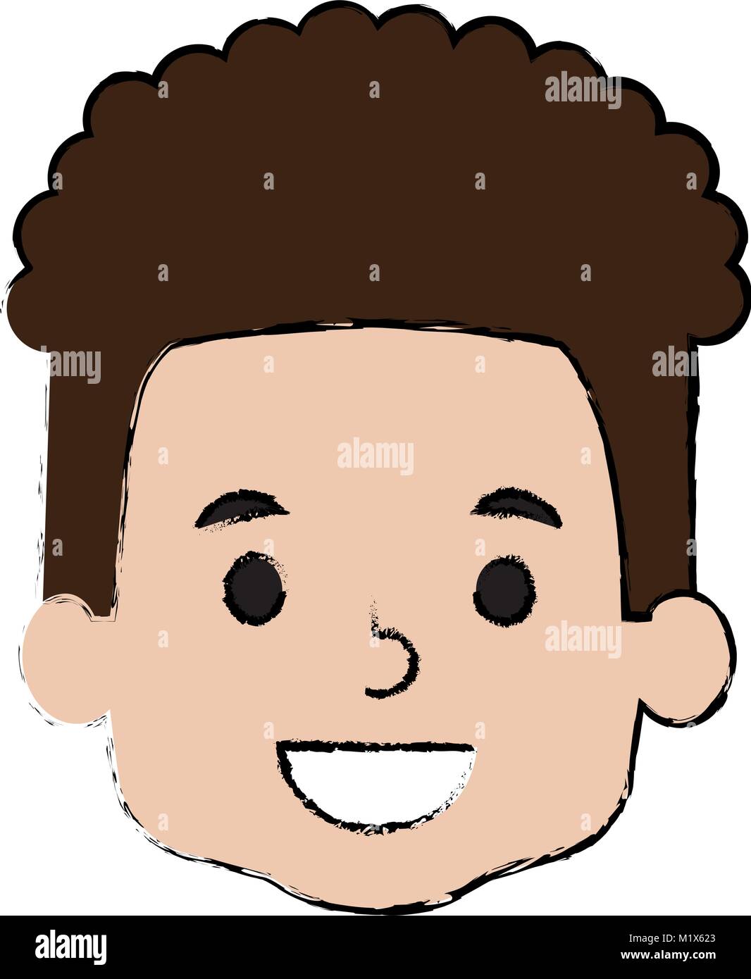cute and little boy head Stock Vector Image & Art - Alamy