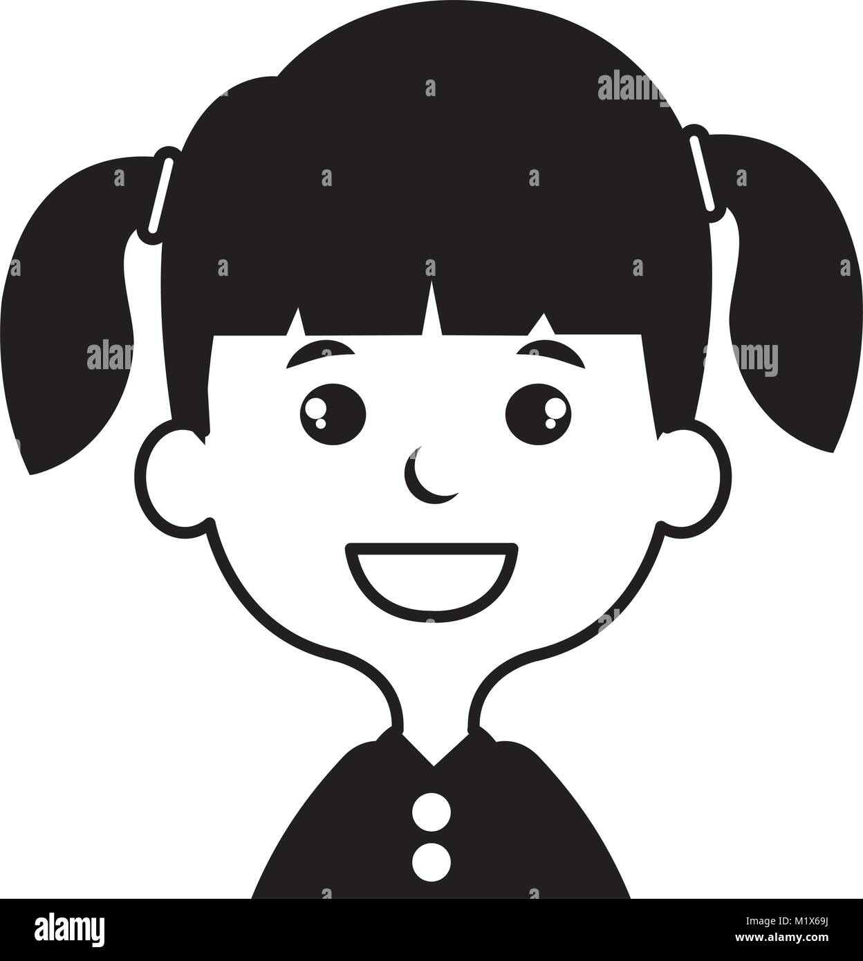 cute and little girl Stock Vector Image & Art - Alamy