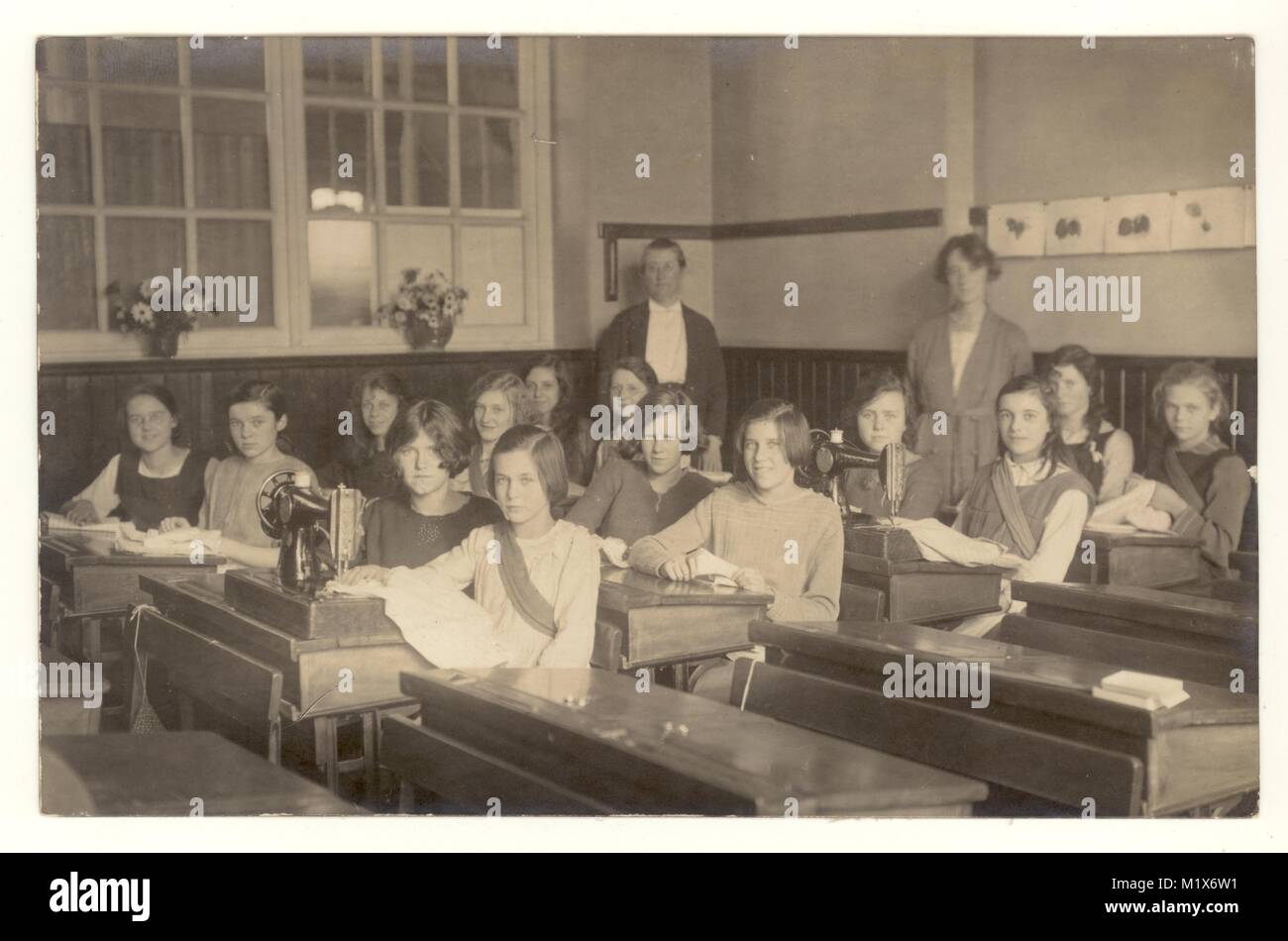 Early 1920s Postcard Of Young Girls Of Secondary School Age