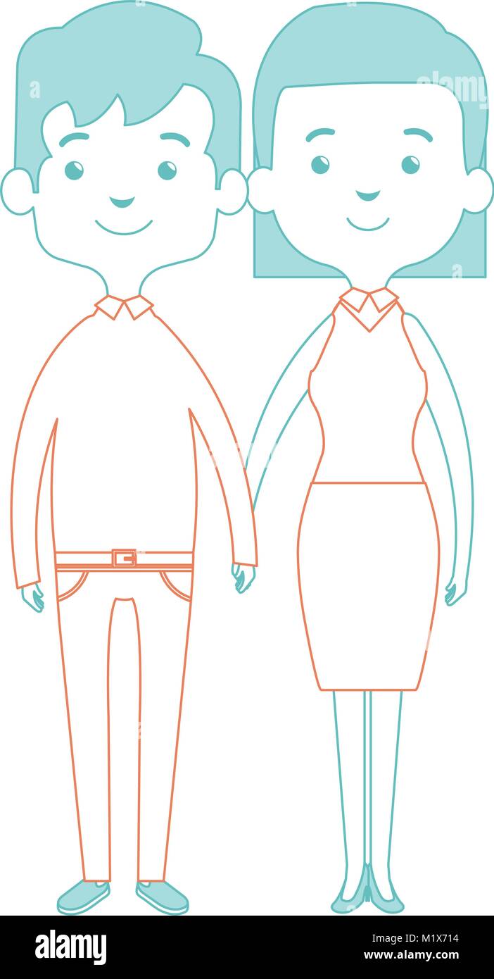 cute mother and father couple characters Stock Vector Image & Art - Alamy