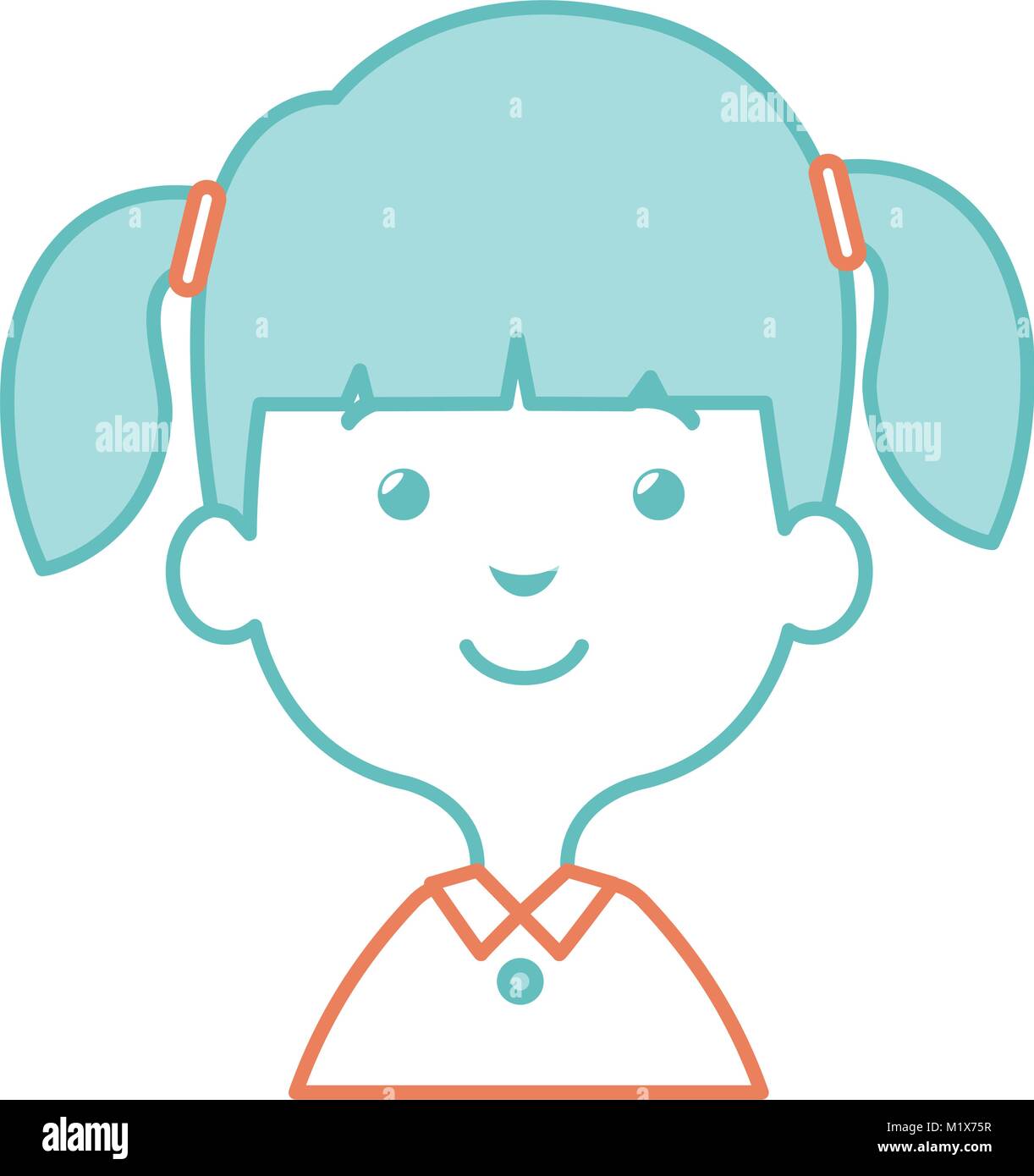 cute and little girl Stock Vector Image & Art - Alamy