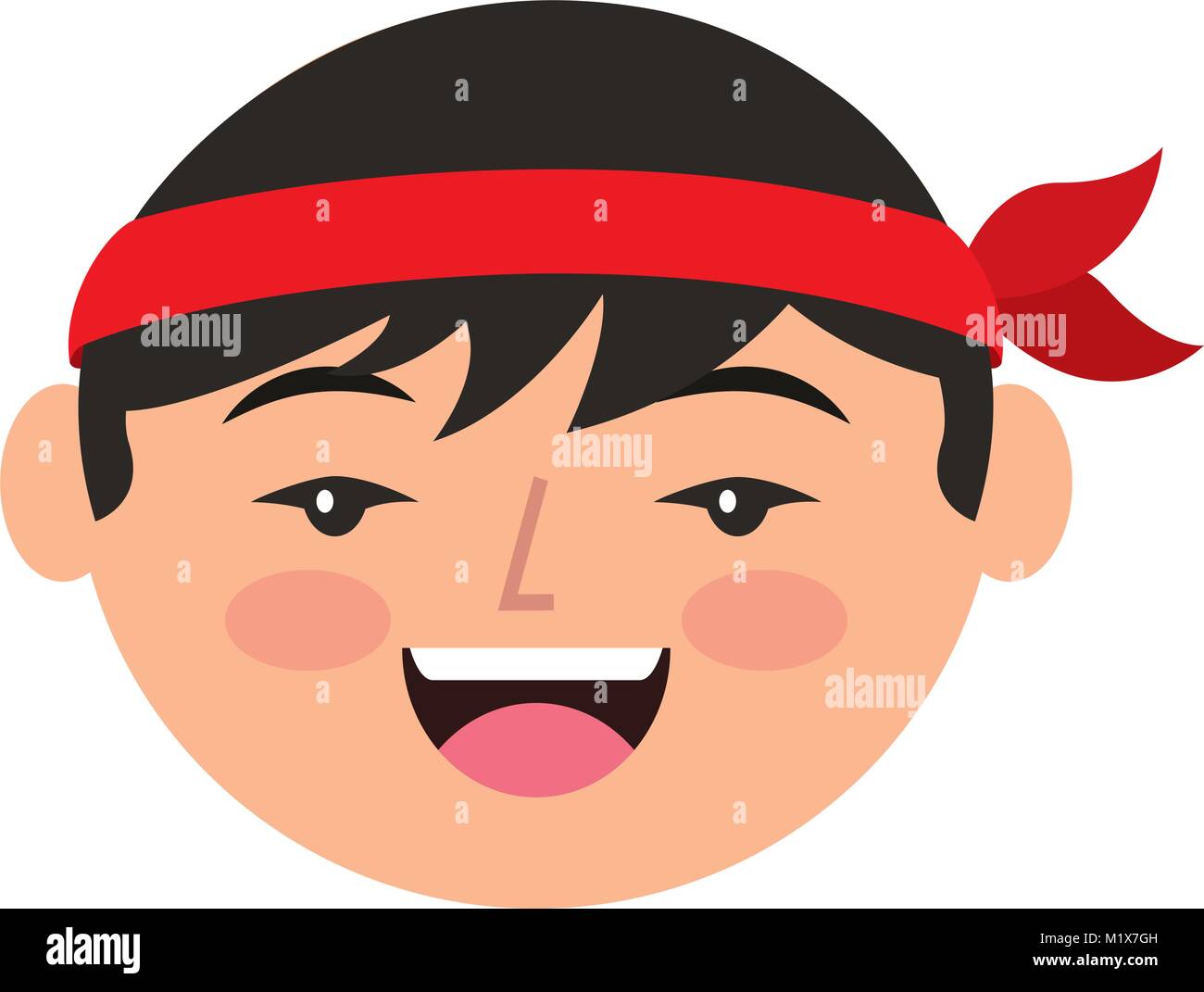 cartoon face cartoon happy chinese man Stock Vector Image & Art - Alamy