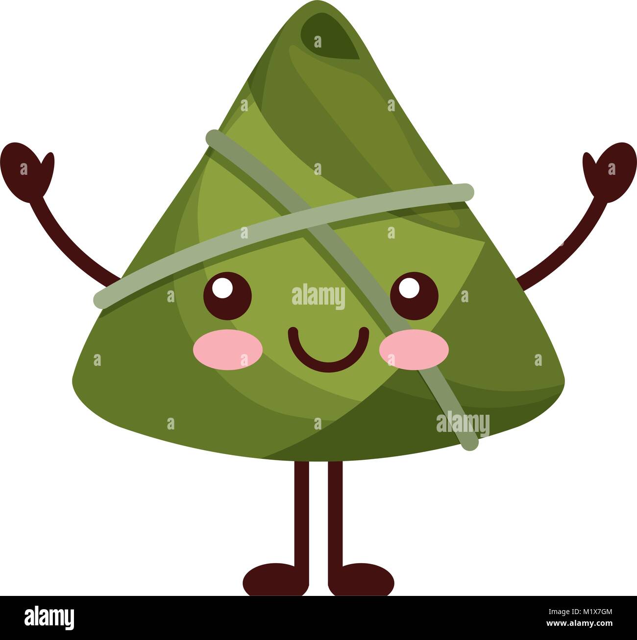 kawaii happy rice dumpling cartoon Stock Vector Image &amp; Art - Alamy